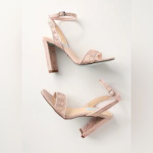 Betsy Johnson Rose Gold Textured Heels